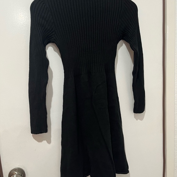 45 rpm cotton rayon black mock neck knit dress - Picture 7 of 7